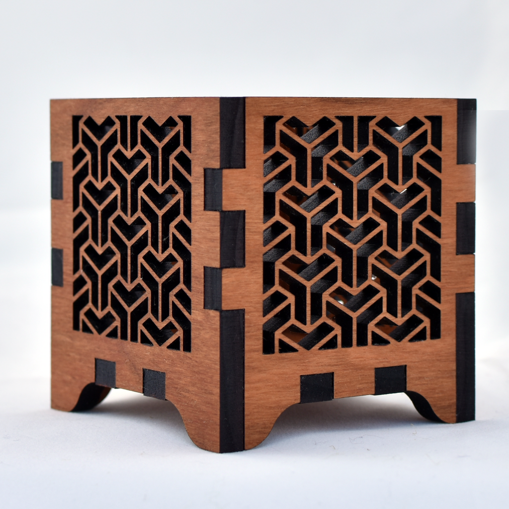 Chevron Design Tea Light Candle Holder