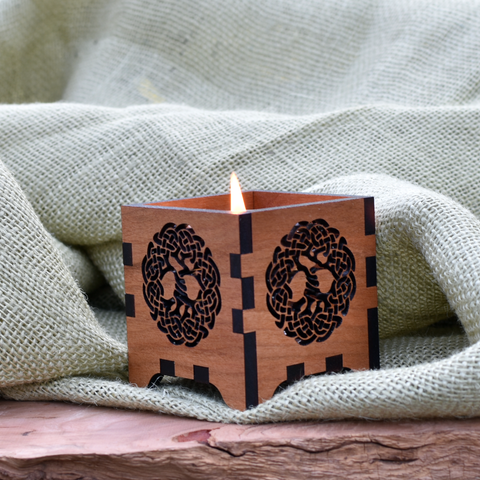 Celtic Tree of Life Tea Light Candle Holder