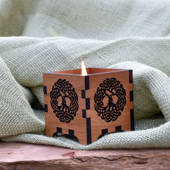 Celtic Tree of Life Tea Light Candle Holder