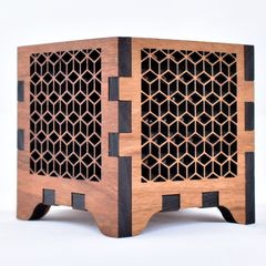 Japanese Kumiko Box Tea Light Candle Holder