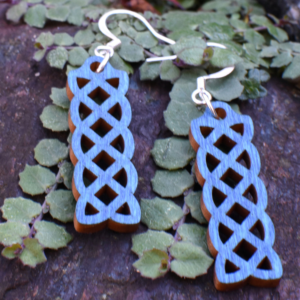 Celtic Knot Laser Cut Birchwood Earrings