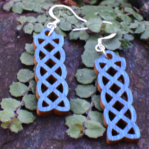 Celtic Knot Laser Cut Birchwood Earrings