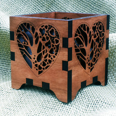 Love is in the Air Wooden Laser Cut Tea Light Candle Holder