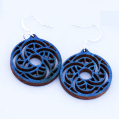 Whimsical Laser Cut Birchwood Earrings