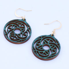 Whimsical Laser Cut Birchwood Earrings
