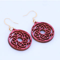 Whimsical Laser Cut Birchwood Earrings